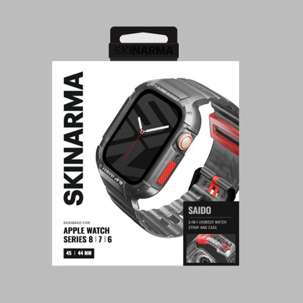 Skinarma Strap+Case Saido 2In1 Apple     Watch 45/44Mm Smoky/Smoke