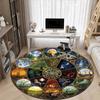 1PC Nature Seasons Office Round Area Rug, Mat Suitable For Office, Under Office Chairs Bedroom Living Room Home Decor, Room Deco