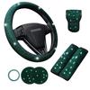 Rhinestone Bling Car Interior Accessories Set Steering Wheel Protective Case  Car Protection