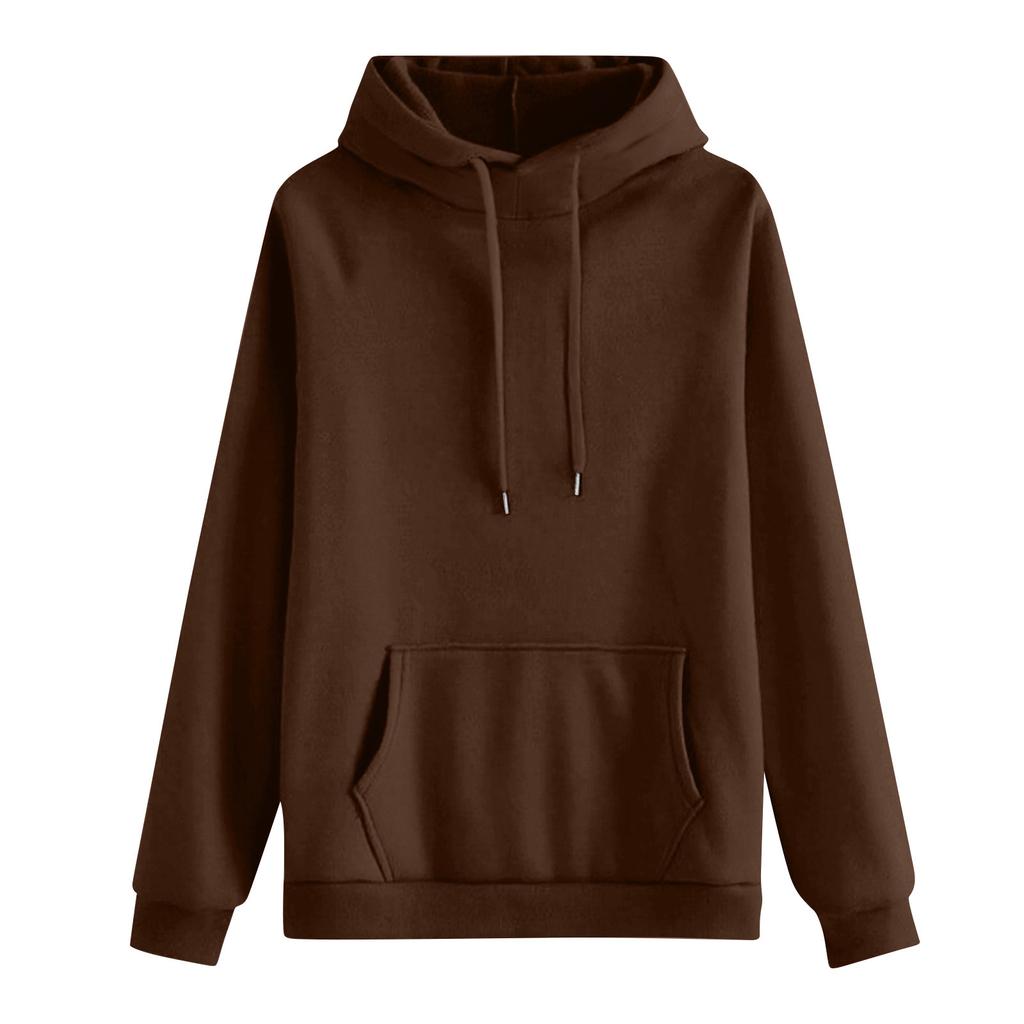 Women's Casual Round Neck Long Sleeve Sweatshirt Solid Color Sweatshirt