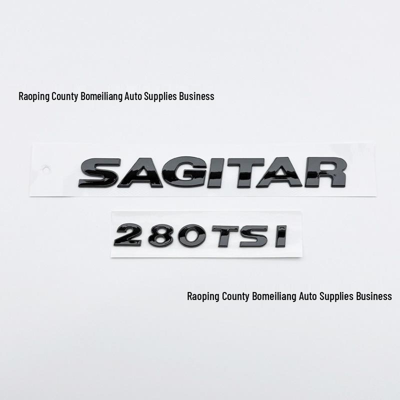 Volkswagen Sagitar 08-22 Black 280TSI Rear Badge and Letter Sticker Set