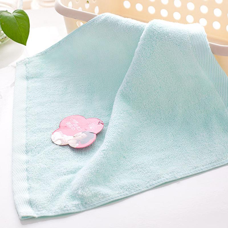 Bamboo Fiber Plain Color Broken 25 * 25 Square Towel Kindergarten Water Absorption Advertising Gift Small Square Towel