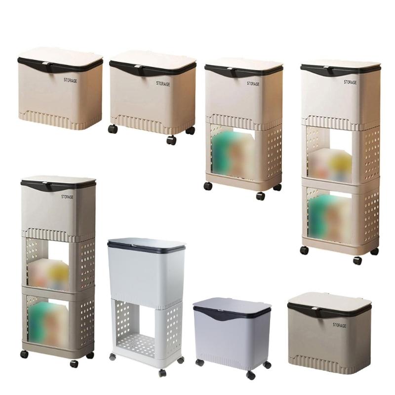 Durability Plastic Waste Container With Modern Look Feet Wheel Perfect For Household Cleanliness In Various Indoor Space