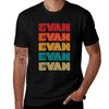 Evan Name TShirt Casual Loose Short Sleeve Tee for Unisex