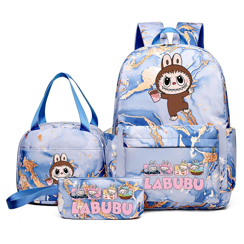 3 Buc/set Rucsac Drăguț Imprimat Geantă de Prânz Etui pentru Creioane Adolescent Băiat Fată Rucsac Student Zimomo Ghiozdan Femei Geantă de Călătorie Cadou