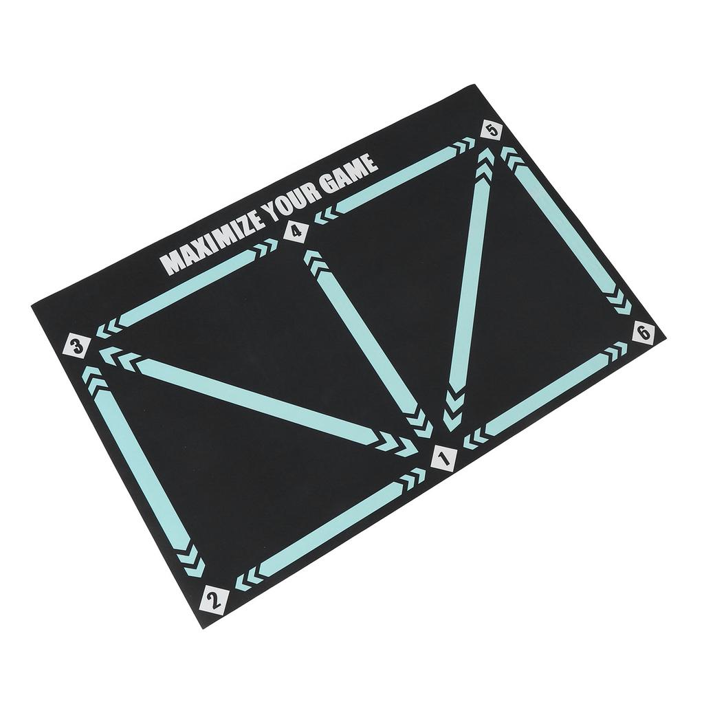 Soccer Train Mat Rubber Non Slip Backward Dribbling Training Agility Footstep Training Mat for Indoor Outdoor 90x60cm