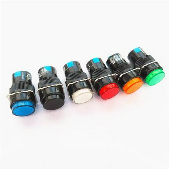 LA16Y-11 Momentary Auto-Reset Self-Locking 16mm Power Button Switch
