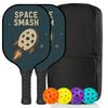Pickleball Paddle Fiberglass Training Racket Lightweight Durable Outdoor Sports Toy