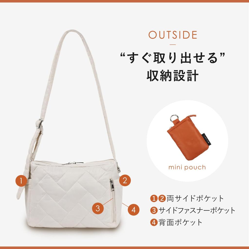 LASIEM Lightweight Shoulder Diaper Crossbody A4 Large 13 Stylish for and Travel Women's Bag, Bag, Bag, Size, Water-Repellent Nylon, Capacity,