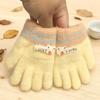 Warm Winter Velvet Knit Cartoon Gloves for Children Ages 1-3