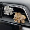 The New Shiny Metal Rhinestone Elephant Car Perfume Crystal Elephant Car Outlet Air Outlet Perfume Clip In the Car