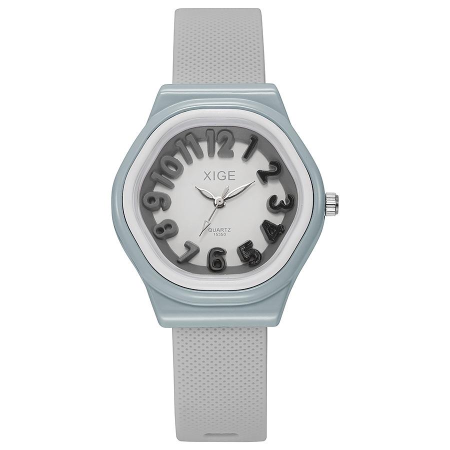 Candy Color Silicone Strap Waterproof Women S Watch Student Watch Dopamine Color Matching Quartz Watch