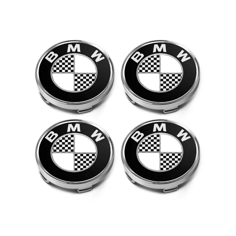 4 Stück 60-mm-Radnabenaufkleber, 56/60-mm-Radnabenkappen, Auto-Dekorationszubehör für BMW M E30 E34 E36 E39