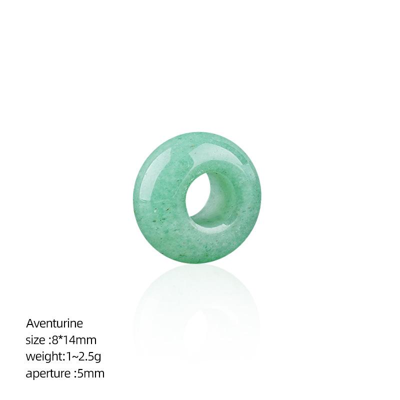 

1pc 14mm Hole Stone Beads Abacus Shape Natural Crystals Amethyst Quartzs Loose Beaded for Making DIY Jewelry Earrings Bracelet