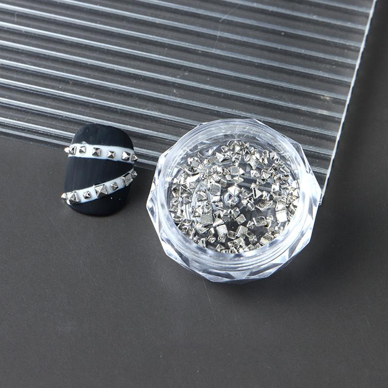 Punk Square Rivet Nail Decoration Nail Parts Charms Metal Rivet Manicure Supplies Mini Sparkling Nail Decoration Accessories
