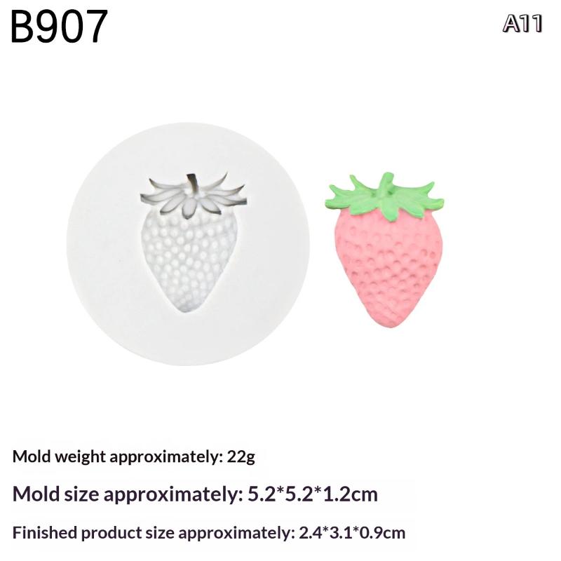 Fruit Strawberry Dessert Mousse Cake Mold Silicone Cake Decorations Reusable Baking Molds Kitchen Tools