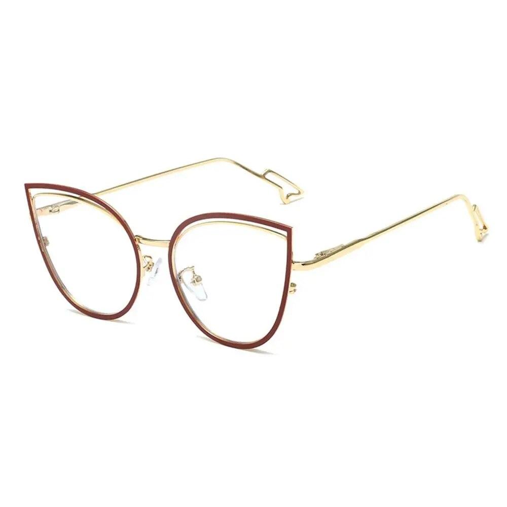 Cat Eye Anti-Blue Light Glasses Women Men Oversized Optical Frame Eye Protection Ultra Light Eyeglasses Office Computer Goggles