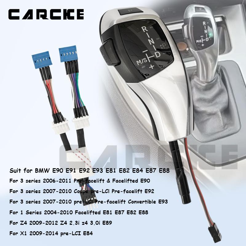 E90 Gear Shift Knob Car LED Lever Handle For BMW E87 E88 E90 E91 E92 E93 /E63 Automatic Transmission Shifter Knob Head Replace