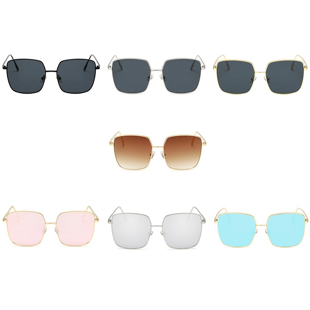 Vintage Retro Square Sunglasses Mirrored Metal Frame Glasses Women Gifts