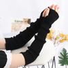 Damen Lange Fingerlose Handschuhe Weicher Damenhandschuh Lolita Kawaii Fäustling Winterwärmer Gestrickte Armmanschette Mädchen Punk Gothic Handschuhe