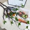 Grüne Knospen Künstliche Grünpflanzen - Schaumstoffäste für Heimdekoration, Esstisch und Fotoausstellung