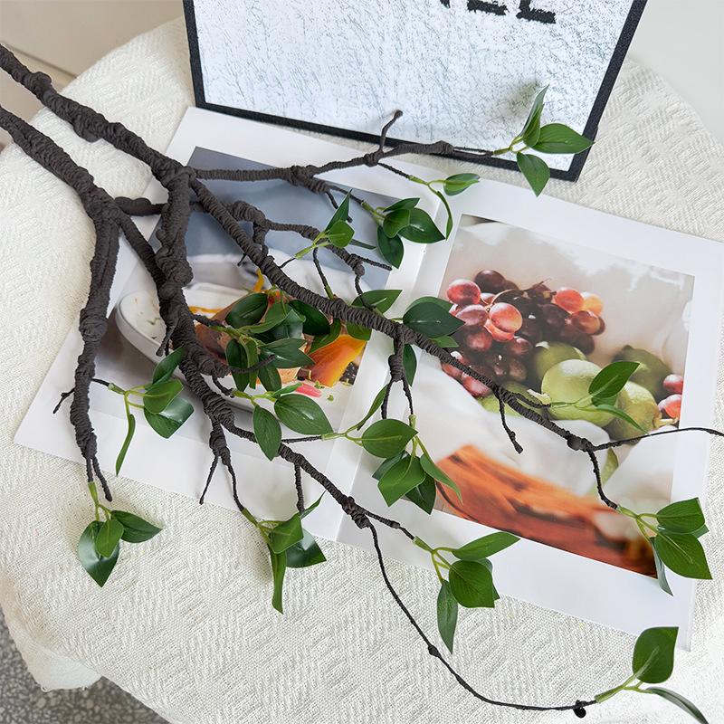 Grüne Knospen Künstliche Grünpflanzen - Schaumstoffäste für Heimdekoration, Esstisch und Fotoausstellung