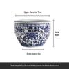 Large Blue and White Porcelain Ceramic Fish Tank for Desktop - Suitable for Goldfish, Turtles, Water Lilies, and Lotus