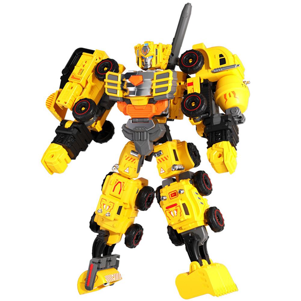 5-in-1 Engineering Vehicle Transforming Robot Toy DIY Deformable Engineering Vehicle Inertia Cars Toy Gifts For Kids