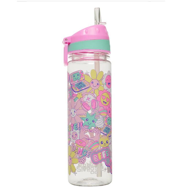 Smiggle Großer Kapazitäts Kinderrucksack Mädchen Leichte Leinwand Schultasche Mit Gepolsterten Trägern Blumenmuster 42x30cm