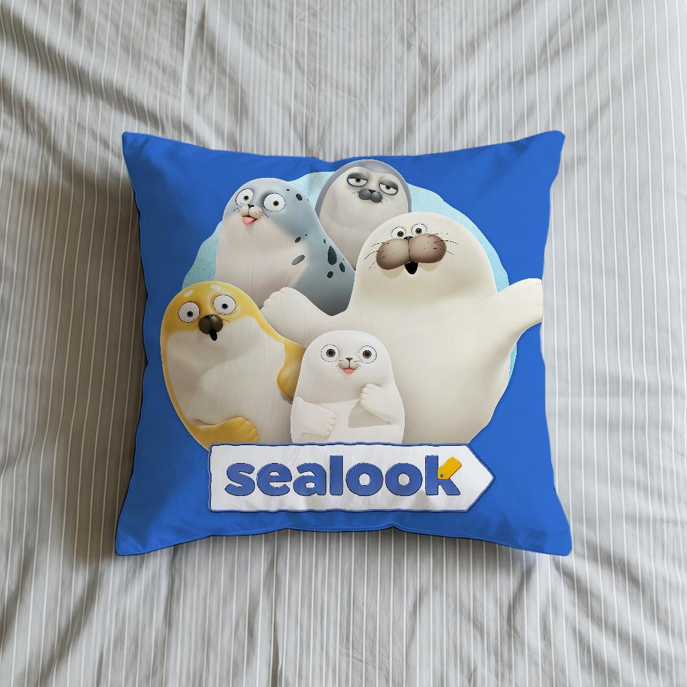 Kissenhülle Niedliche Weiche Hülle Für Sofa S-SealookS Wohnzimmer Cartoon Zuhause Bequem Büro Dekoration Schutzhüllen für Kissen