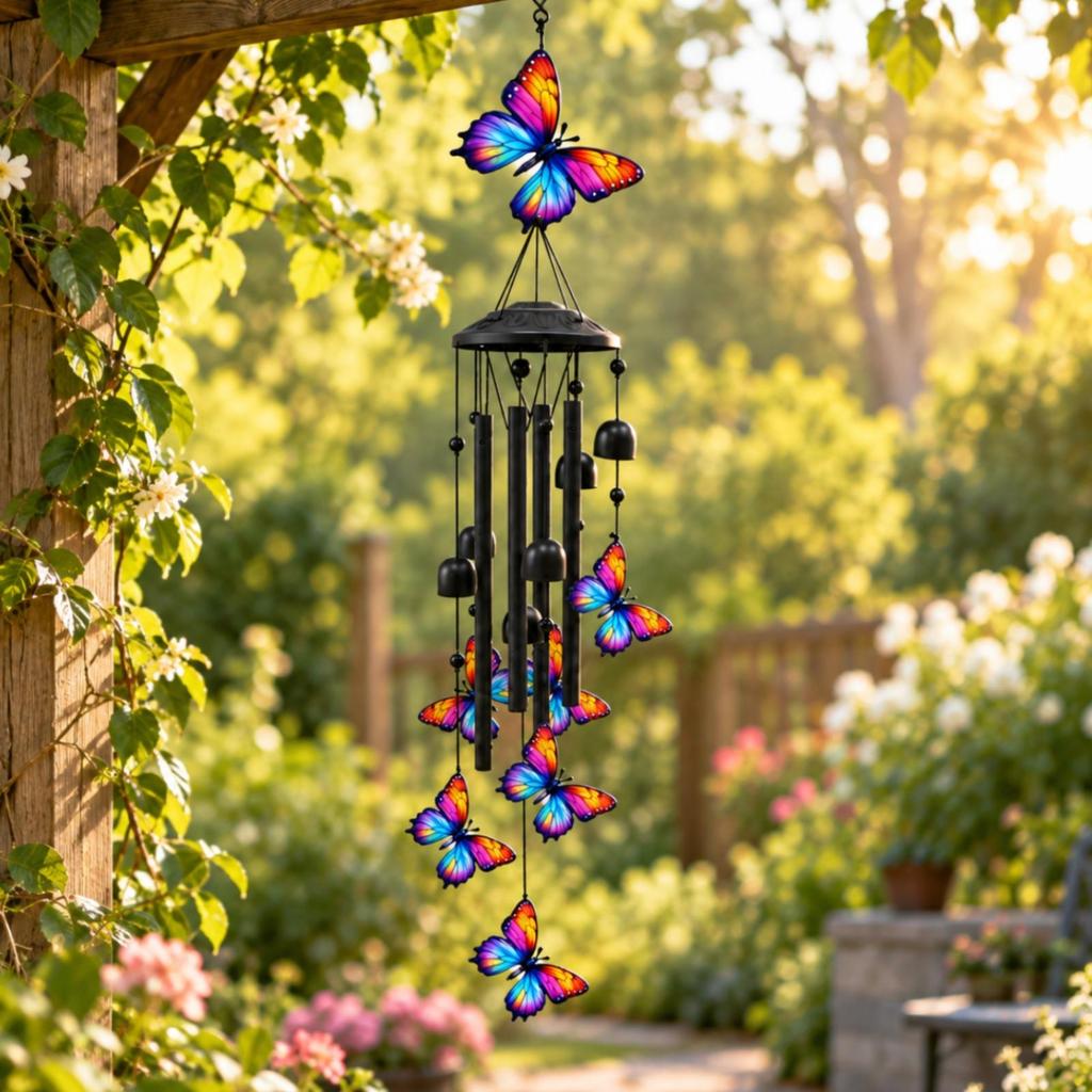 Metal Wind Chime Indoor Outdoor Chimes with Hook Suspended for Garden, Balcony, Entryway