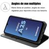 Coque de protection - Booling - pour Samsung Galaxy A25 5G - Antichoc - Cuir PU - Support réglable