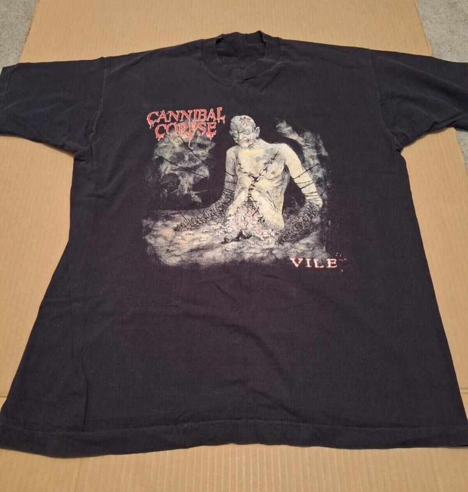 Футболка CANNIBAL CORPSE Vile Tour Черная Женская Мужская Хлопковая Унисекс Футболка XL