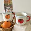 Ancient Style Ceramic Mug Apple Couple Coffee Cup Breakfast Milk Cup Souvenir Tomato Ceramic Mug Mug