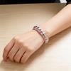 Modern Unisex Spiked Wrist Bangle Bracelet Featuring PU Leather And Stylish Metallic Detail For Everyday Wear