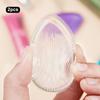 2 Pezzi Spugnetta Makeup in Silicone a Forma di Lacrima - Trasparente, Cipria Makeup in Silicone - Senza Profumo, Lattice Naturale, Riutilizzabile, Strumento di Bellezza