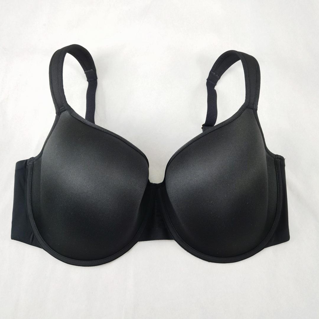 

Европейский и американский гладкий бюстгальтер с широкими плечевыми лямками, полная чашка, удобное нижнее белье для большой груди, маленькое, предотвращающее обвисание 85C чёрный