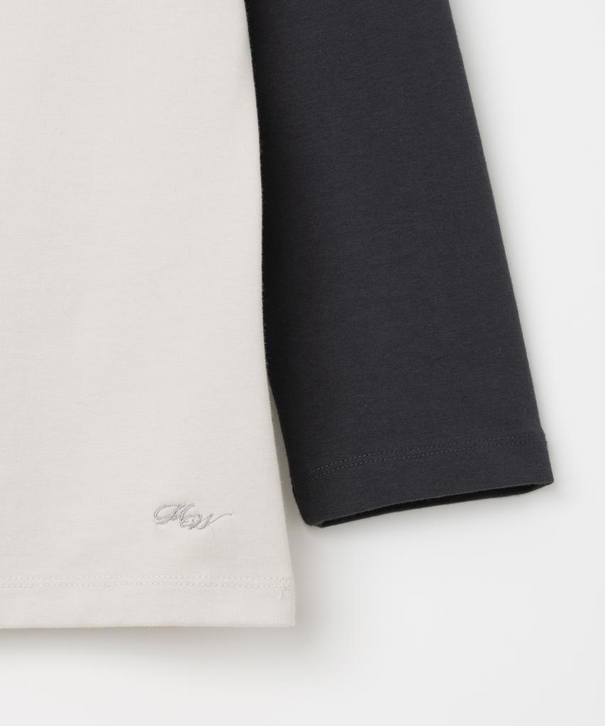 MILLO WOMEN 3/4 Henry Raglan T-Shirt [Charcoal]