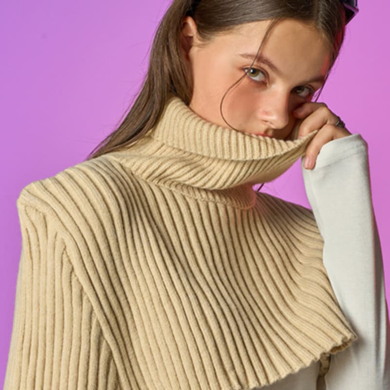 

KOLEAT [Mock-up ver.] Winter Warm Knit Neck Balaclava Scarf [Oatmeal] Oatmeal_FREE