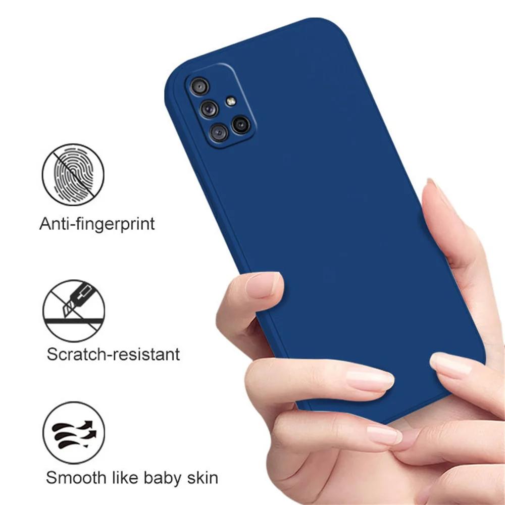 Samsun A73 A72 A71 A55 A54 A53 A52 A51  Liquid Silicone Phone Case For Samsung A30 A31 A32 A33 A34 A35 A41 A42 Soft Back Cover