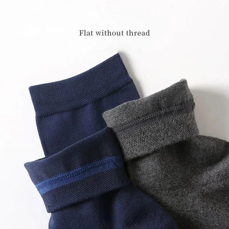 1/2/3/4Pairs Men'S Cotton Socks Black White Gray Business Men Tube Socks Soft Breathable Spring Summer For Male Socks Plus Size