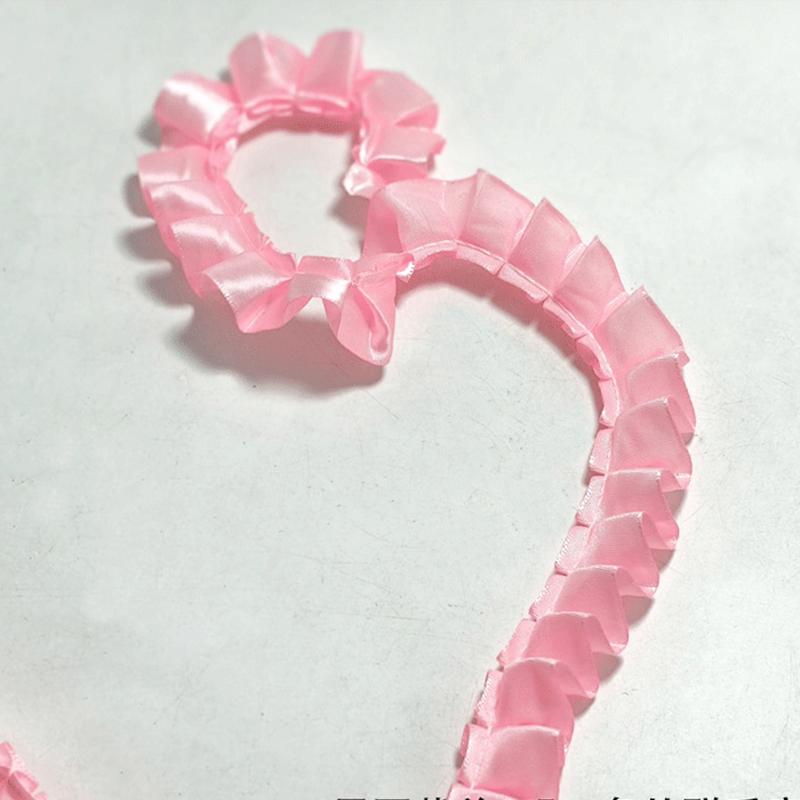 

25mm Single Doule Pleated Lace 5 Yards Ruffle Ribbon Trim for DIY Dolls Dress Flower Decor Sewing Supplies Craft Accessories 25mm-5yards