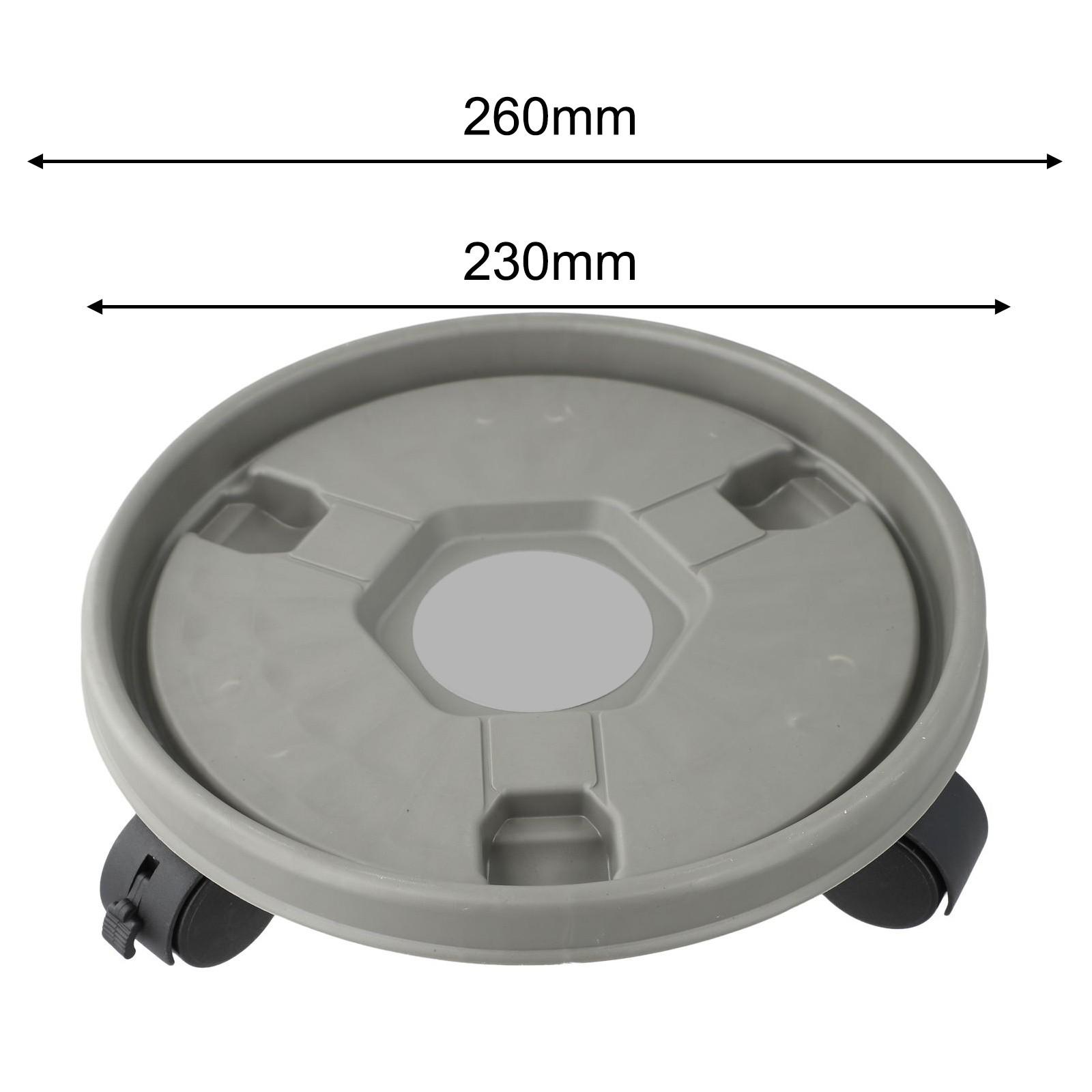 

Практичная подставка для цветочного горшка с поворотными колесами, легко транспортировать серый