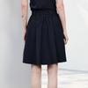Chuyu Women's Solid A-Line Mid Skirt with Elastic High Waist
