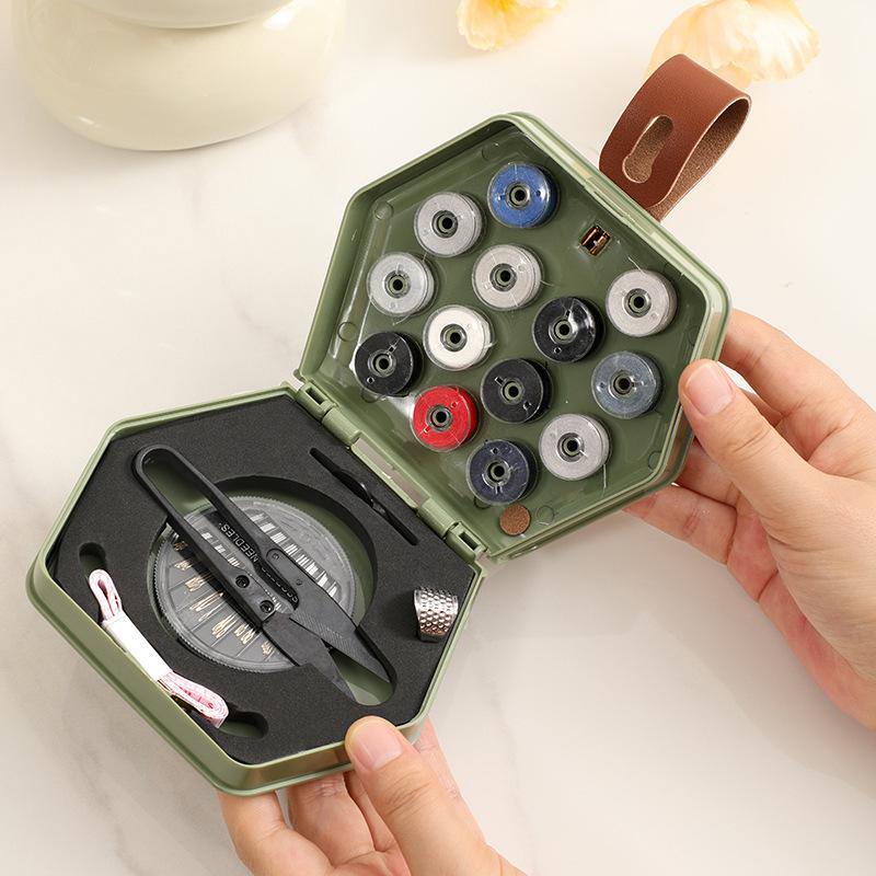 18Pcs Household Sewing Kit, Practical Hand Sewing Thread Needle Set Portable Sewing Storage Bag for Home Clothing Repair