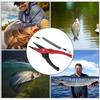 Stainless Steel Red Black Lightweight Convenient Fishing Plier Scissors Fish Grip Tackle Tool