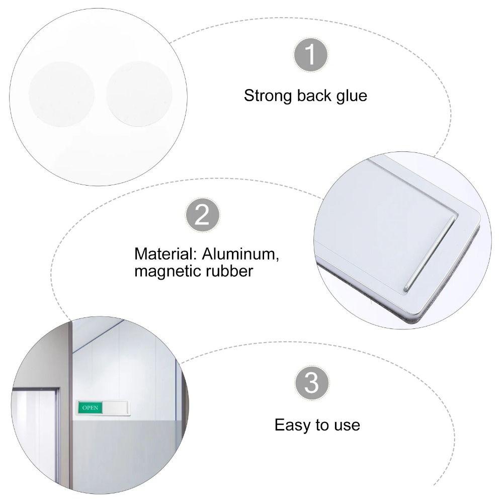 DIY OPEN Slide Sign Double Sided Office Indicator Privacy Improvement OPEN CLOSED Signboard  Door