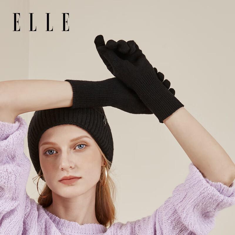 Dámské zimní rukavice ELLE ze 100% jehněčí vlny s dotykovou obrazovkou