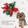 20pcs Curly Christmas Dog Bows Dogs Christmas Hair Bows with Rubber Bands Puppy Grooming Bows for Small Dogs Cats (A#)