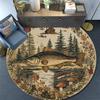 Fish Lake Round Area Rug,Carpet Rug for Living Room Bedroom Sofa Playroom Decor,Non-slip Floor Mat